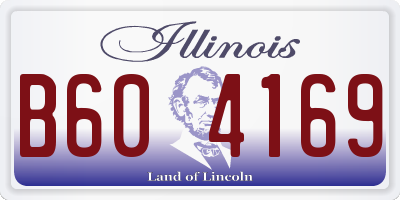 IL license plate B604169