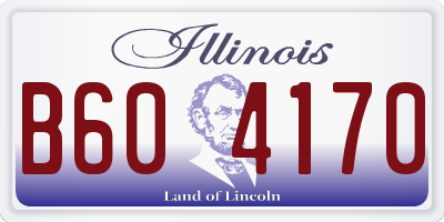 IL license plate B604170