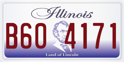 IL license plate B604171