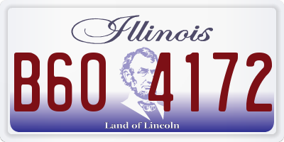 IL license plate B604172
