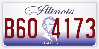 IL license plate B604173