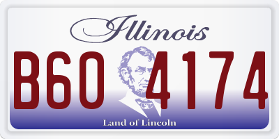 IL license plate B604174