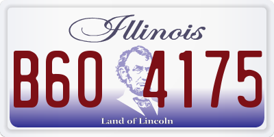 IL license plate B604175