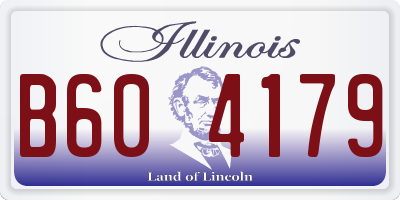 IL license plate B604179