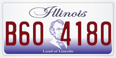 IL license plate B604180
