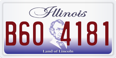 IL license plate B604181