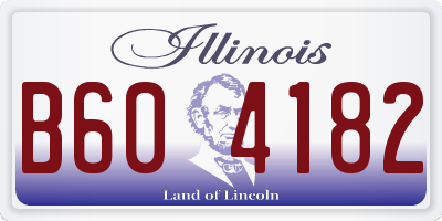 IL license plate B604182