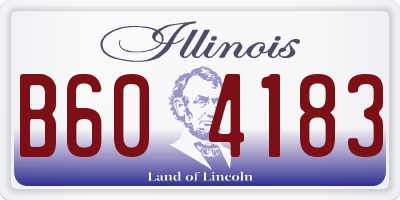 IL license plate B604183