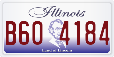 IL license plate B604184