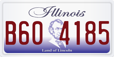 IL license plate B604185