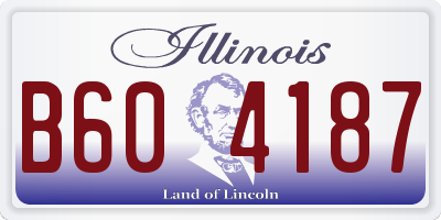 IL license plate B604187