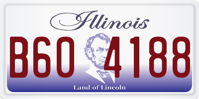 IL license plate B604188