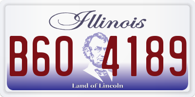 IL license plate B604189