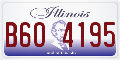 IL license plate B604195