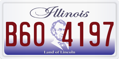 IL license plate B604197