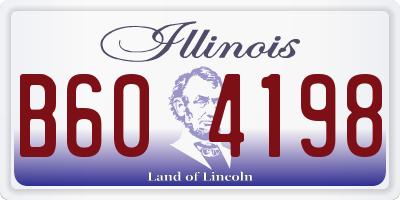 IL license plate B604198