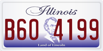 IL license plate B604199