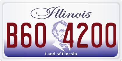 IL license plate B604200