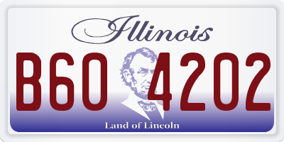 IL license plate B604202