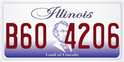 IL license plate B604206