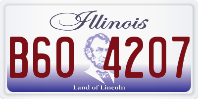 IL license plate B604207