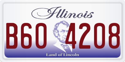 IL license plate B604208