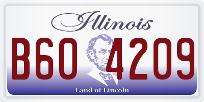 IL license plate B604209