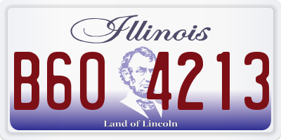 IL license plate B604213