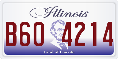 IL license plate B604214