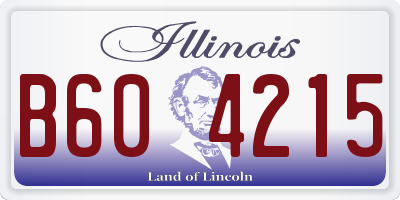 IL license plate B604215