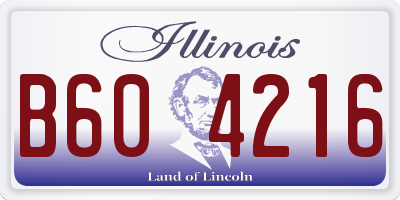 IL license plate B604216