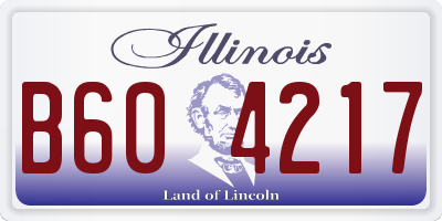 IL license plate B604217