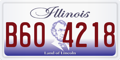 IL license plate B604218