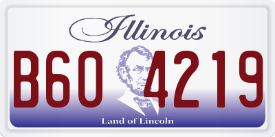 IL license plate B604219