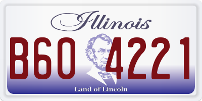 IL license plate B604221