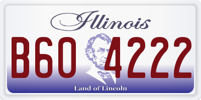 IL license plate B604222