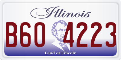 IL license plate B604223
