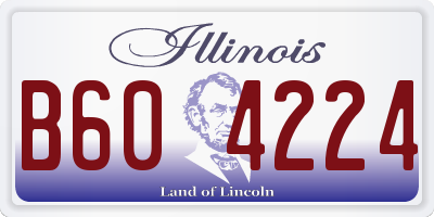 IL license plate B604224