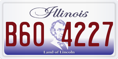 IL license plate B604227