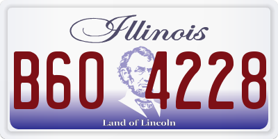 IL license plate B604228