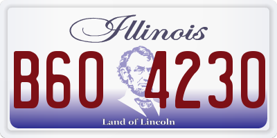 IL license plate B604230