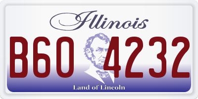 IL license plate B604232