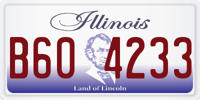 IL license plate B604233