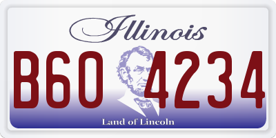 IL license plate B604234