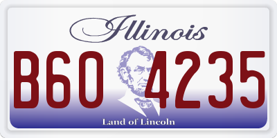 IL license plate B604235