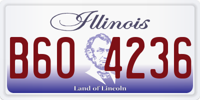 IL license plate B604236