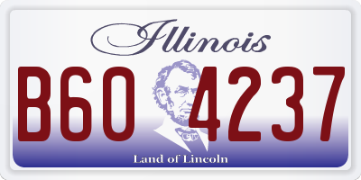IL license plate B604237