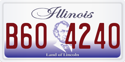 IL license plate B604240
