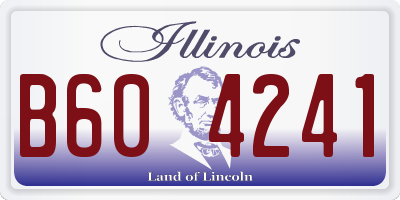 IL license plate B604241