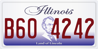 IL license plate B604242